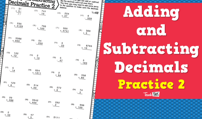 Adding and subtracting decimals quiz